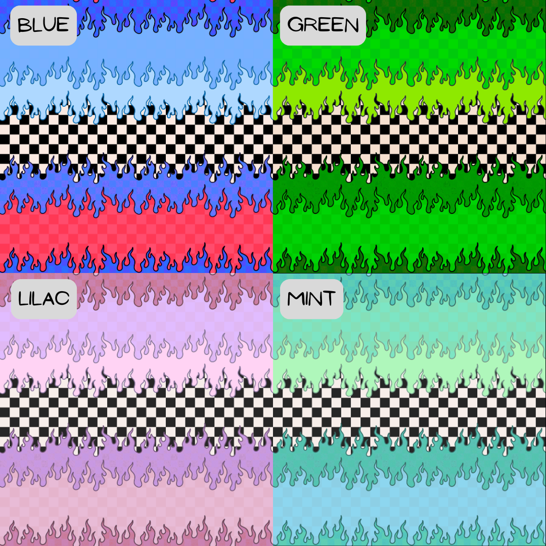 Flames - Various Colour Options
